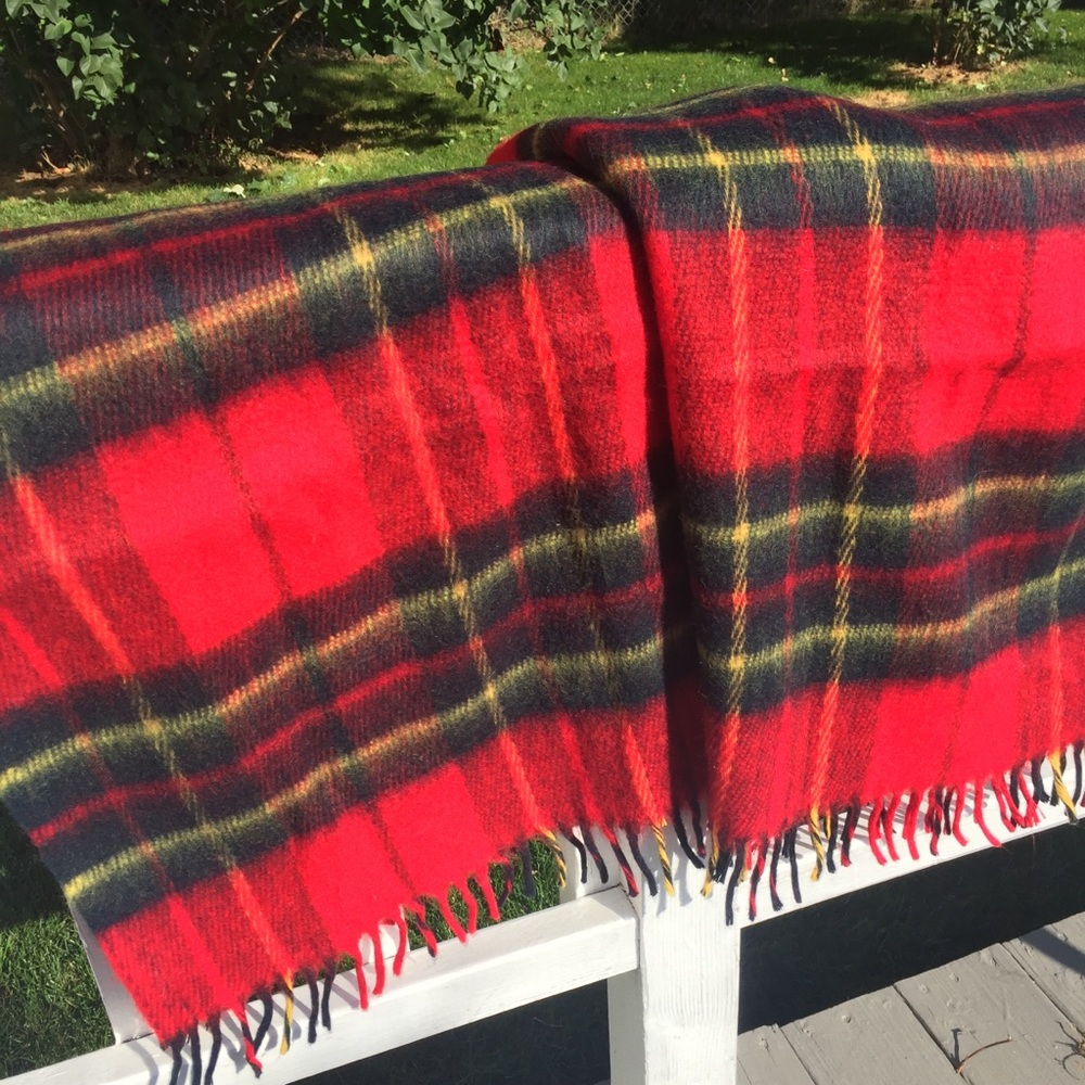 Red & Black plaid Stadium Blanket